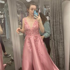 Ellie Wade Pink Prom Dress